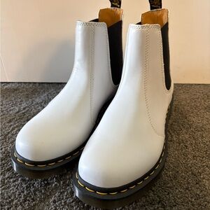 Dr. Martens White Ankle Boots